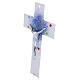 Murano Glass Crucifix Light Blue with Murrine, 35x20 cm s3