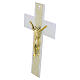 Murano glass crucifix with gold Greek key decoration, 14x8 in s3