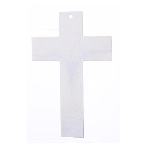 Crucifix verre de Murano motif grec doré 35x20 cm 4