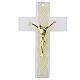 Crucifix verre de Murano motif grec doré 35x20 cm s1