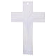 Blue pebble Murano glass crucifix, 14x8 in s4