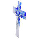 Crucifix galets bleus en verre de Murano 35x20 cm s3