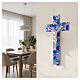 Murano glass mosaic crucifix with silver-finished Body of Christ, 35x20 cm s2