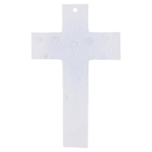 Murano Glass Cross Light Blue with Murrine, 25x15 cm 4