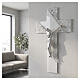 Crucifijo Sahar vidrio de Murano 25x15 cm decoración gris s2