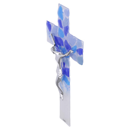 Murano glass crucifix, Sassi model 25x15 cm 3