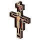 Crocifisso San Damiano HDF finitura oro a caldo 8x5 cm s2