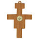 San Damiano cross in MDF with hot-stamped gold details, 14x10 cm s3