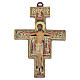 Croix Saint Damien 21x15 cm en HDF, dorure à chaud s1