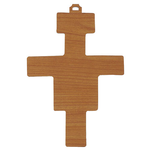 Croce San Damiano 21x15 cm HDF oro a caldo 4