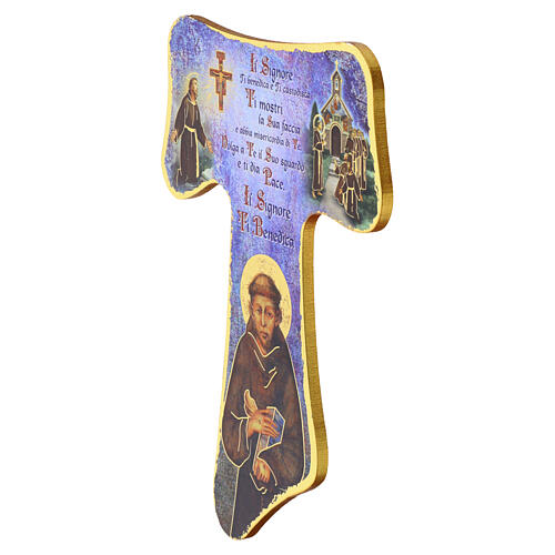 St Francis Tau Cross in MDF, 22x16 cm 2