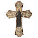 Croce vintage San Francesco d'Assisi in legno di pioppo 30x21 cm s1