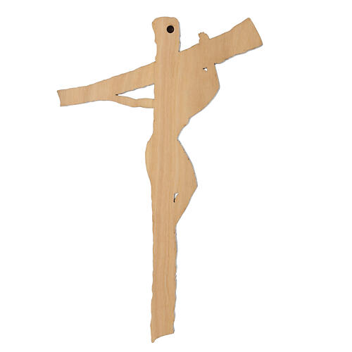 Crocifisso da parete scolpito in legno d'ulivo Monastero Clarisse 4
