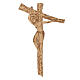 Carved olive wood wall crucifix 20x15 cm by Poor Clare Monastery s1