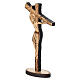 Crucifixo de mesa em madeira de oliveira esculpido Mosteiro das Clarissas 10x5 cm s3