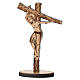 Table crucifix carved from olive wood, Poor Clare Monastery 10x5 cm s1