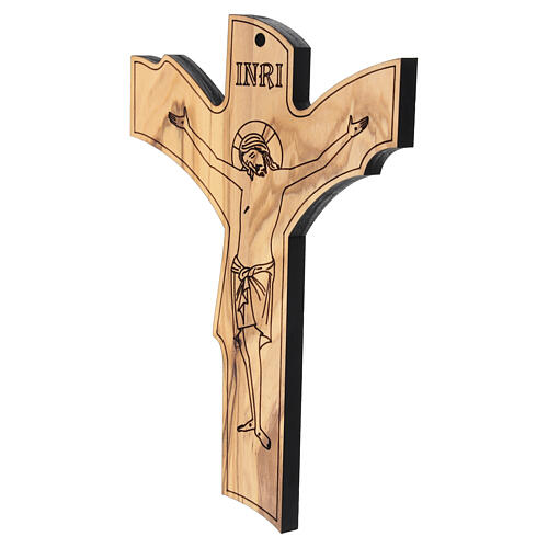 Cristo risorto sagomato in legno d'ulivo Monastero Clarisse 3