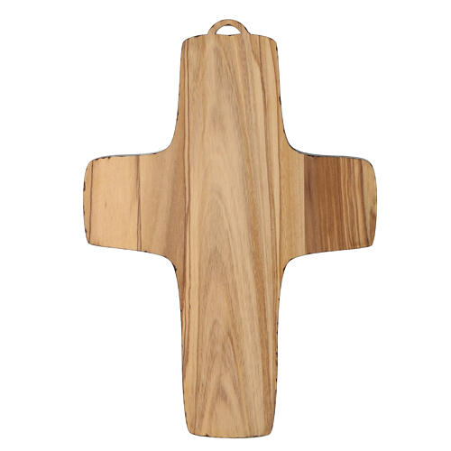 Croce con pani e pesci in legno d'ulivo Monastero Clarisse 4