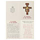 San Damiano table crucifix in olive wood, Poor Clares Monastery 10x6.5 cm s2
