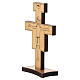 San Damiano table crucifix in olive wood, Poor Clares Monastery 10x6.5 cm s3