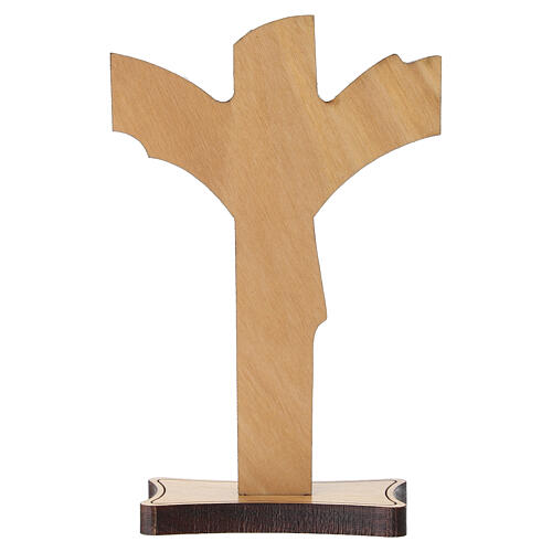 Table crucifix INRI 10x6.5 cm in olive wood, Monastery of the Poor Clares 4
