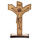 Table crucifix INRI 10x6.5 cm in olive wood, Monastery of the Poor Clares s1