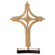Modern Jesus Table Cross in Olive Wood, Poor Clares Monastery 10x7 cm s1