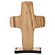 Cruz de mesa con panes y peces de madera de olivo Monasterio Clarisas 20x15 cm s4