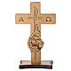 Croce Alpha Omega da tavolo legno d'ulivo Monastero Clarisse 10x6,5 cm  s1