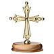 Table cross with olive wood base Pope Leo XIV, 10x5 cm s1