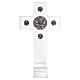Croce in plexiglass bassorilievi circolari ottone placcato argento Pical Arte s2