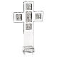 Plexiglass Cross with Square and Rectangular Bas-Reliefs, 925 Silver-Plated, Pical Arte s1