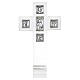 Plexiglass Cross with Square and Rectangular Bas-Reliefs, 925 Silver-Plated, Pical Arte s2