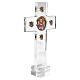 Plexiglass cross with circular mosaic iconography, Pical Arte s1