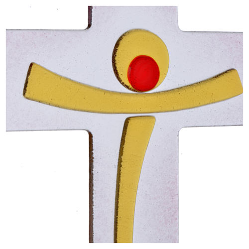 Modern crucifix light red glass 2