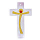 Modern crucifix light red glass s1