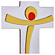 Modern crucifix light red glass s2