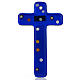 Croix verre Murano et murrina bleu s1