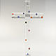 Crucifix in transparent Murano glass and Murrina s1
