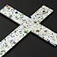 Kreuz aus Glas mit Silberfolie Harlekin Finish, Murano. s6