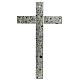 Krzyż ze szkła Murano ze z kawałkami srebrnymi s1