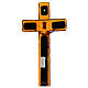 Crucifix in topaz glass with golden body s4