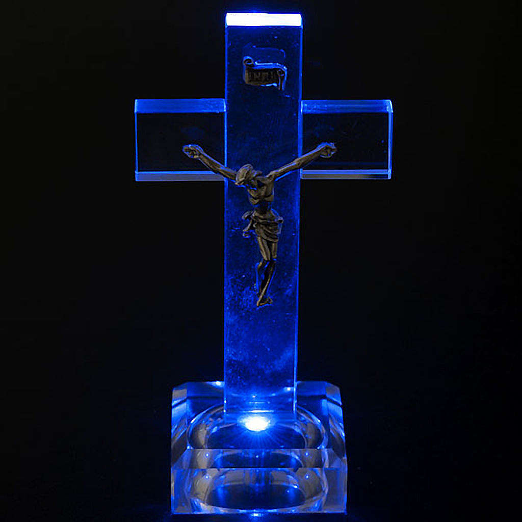 Kreuz aus Glas mit Licht. Online Verfauf auf HOLYART