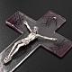 Modern crucifix in transparent glass with pink shades s3