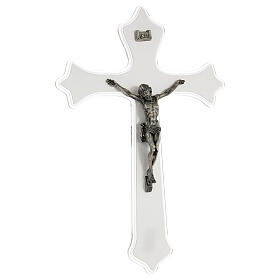 Crucifixo de parede em acrílico h 55 cm
