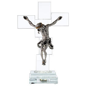 Crucifix in crystal with light