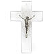 Modern crucifix in Murano glass with black shades 8x5 inc s3