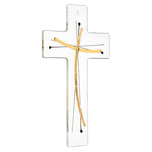 Wall cross, Murano glass, gold and black decorations, 20x15 cm 2