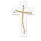 Croce da muro vetro Murano decori oro nero 20x15 cm s1