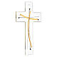 Crucifixo de parede vidro de Murano decorações ouro e preto 20x15 cm s2